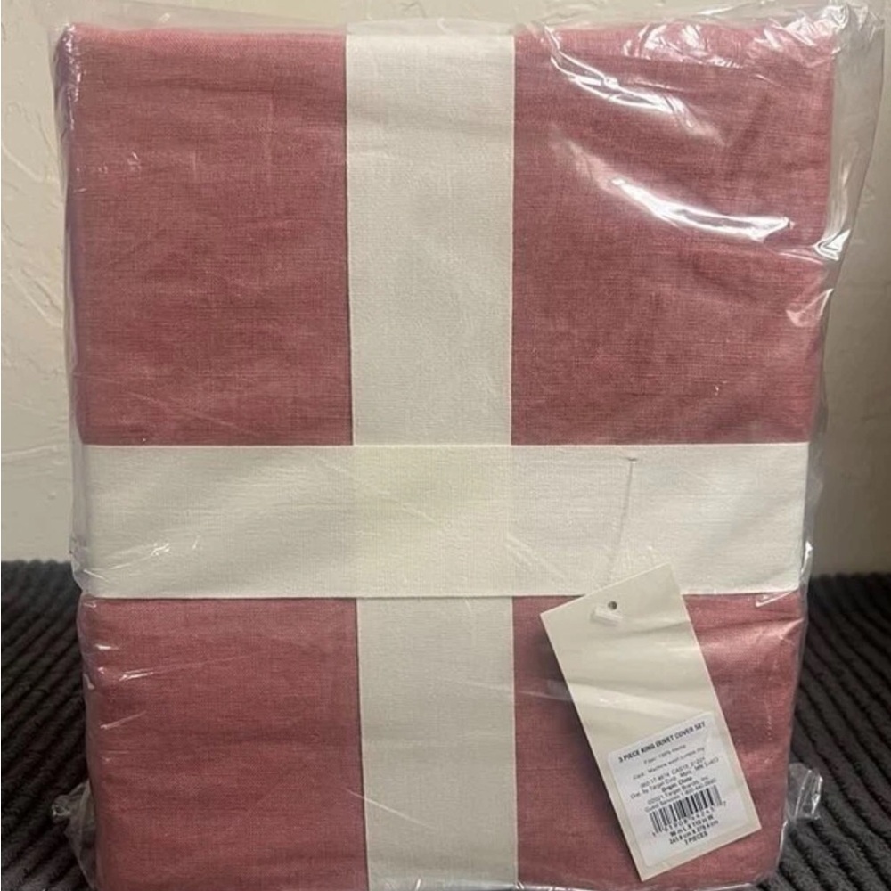 Full/Queen Linen Duvet & Sham Set Rose - Casaluna. 1 left